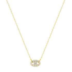 Collier Graine de Café Or jaune OZ 9 Carats