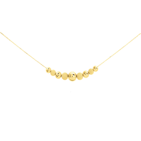 Collier Boules Centre 8mm pailletées Or 18 Carats