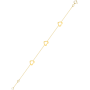 Bracelet fantaisie Cœur Or 9 Carats