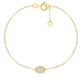 Bracelet grain de café Or oxydes de zirconium