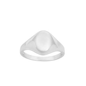 Chevalière rhodié légère et fine argent
