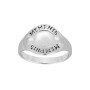 Chevalière Memphis rhodié argent