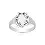 Chevalière Daytona Beach rhodié argent
