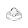 Chevalière Daytona Beach rhodié argent