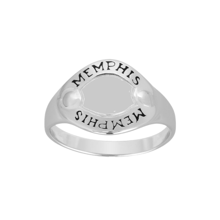 Chevalière Memphis rhodié argent
