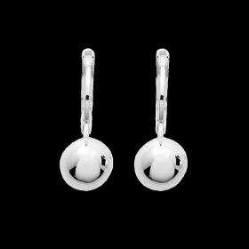 Boucle d'oreilles Dormeuses Boule 9mm Argent