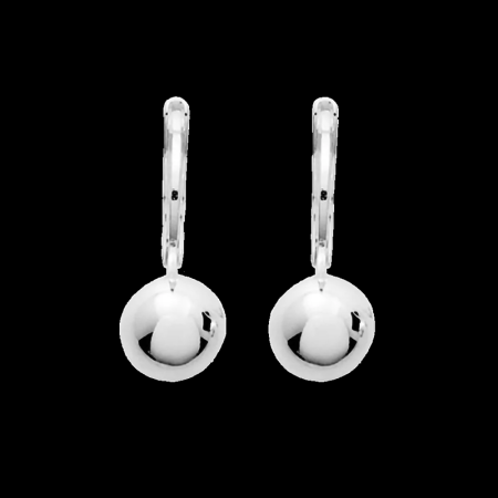 Boucle d'oreilles Dormeuses Boule 10mm Argent