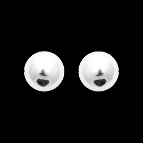 Boucle d'oreilles Boule Puce 8mm Argent