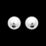 Boucle d'oreilles Boule Puce 8mm Argent