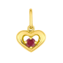 Pendentif Cœur Rubis 9 Carats