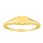 Chevalière forme cœur Or 9 Carats