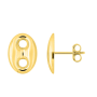Boucles d'oreilles grain café Clou Plaqué or