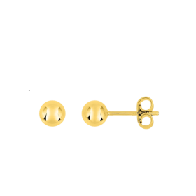 Boucles d'oreilles Boule Clous 5mm Plaqué or