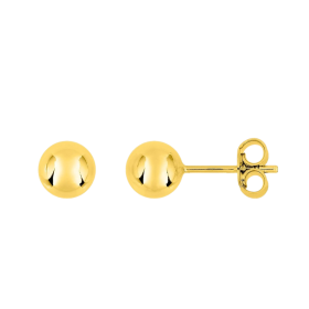 Boucles d'oreilles Boule Clous 6mm Plaqué or