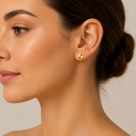 Boucles d'oreilles grain café Or jaune 9 Carats