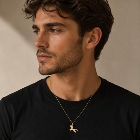 Pendentif cheval en or 9 Carats