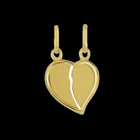 Pendentif Coeurs sécable Or 18 Carats