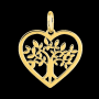 Pendentif Cœur arbre de vie Or 9 Carats