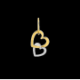 Pendentif Cœur bicolores Or 9 Carats