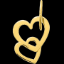 Pendentif Cœur Entrelacé Or 9 Carats