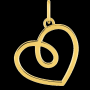 Pendentif Cœur Ajouré Or 9 Carats