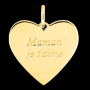 Pendentif je t'aime maman Or 9 Carats