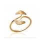 Bague Ginkgo plaqué or