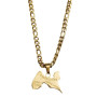 Collier et pendentif acier Carte Guadeloupe