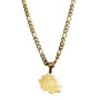 Collier et pendentif acier Carte de la Reunion