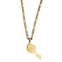 Collier et pendentif acier Carte Tahiti