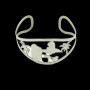 Bracelet jonc en acier doré carte Guadeloupe
