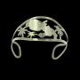 Bracelet jonc en acier doré carte Martinique