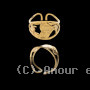 Bague Acier Réglable Carte de la Guyane