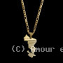 Collier et pendentif acier Carte Mayotte
