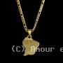 Collier et pendentif acier Carte Guyane