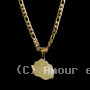 Collier et pendentif acier Carte de la Reunion