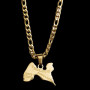 Collier et pendentif acier Carte Guadeloupe