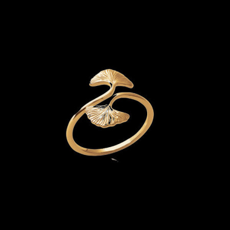 Bague Ginkgo plaqué or