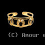 Bracelet Jonc Onyx Plaqué Or