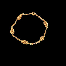 Bracelet Graines Forçat Plaqué Or