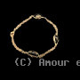 Bracelet Forçat Émail Noir Plaqué Or