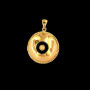 Pendentif Plaqué Or Onyx NOIR