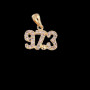 Pendentif Plaqué Or Chiffres Avec pierre