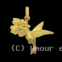 Pendentif Or 18 Carats COLIBRI HIBISCUS