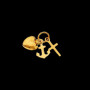 Pendentif Cœur Croix Ancre Or