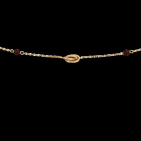 Collier Créole Forçats 1 Graines et 2 Grenats Or