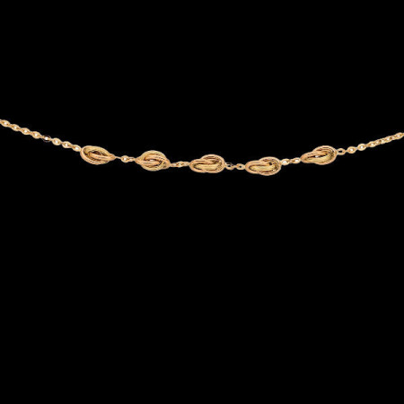 Collier Or 18 Carats Cinq Noeuds Forçat