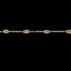 10Bracelet Or 18 Carats Forcat 5 Graines 6MM