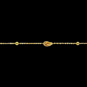 10Bracelet Or Forcat 3 Graines et 2 Boules