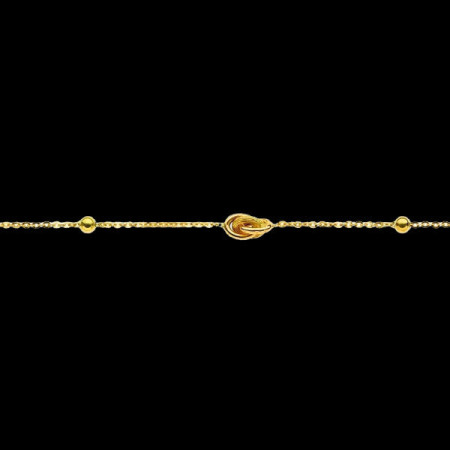 10Bracelet Or Forcat 3 Graines et 2 Boules